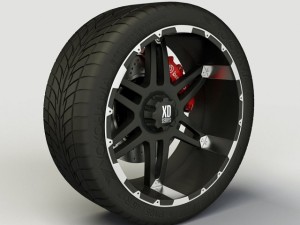 wheel xd series xd797 rim and tire 3D Модель