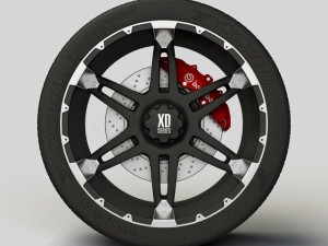 wheel xd series xd797 rim and tire Modelo 3D