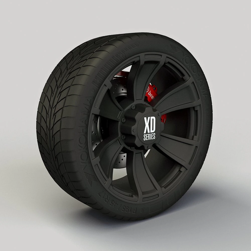 wheel xd series xd796 rim and tyre 3D Model .c4d .max .obj .3ds .fbx .stl .blend 