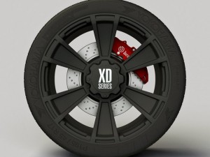 wheel xd series xd796 rim and tyre Modèle 3D