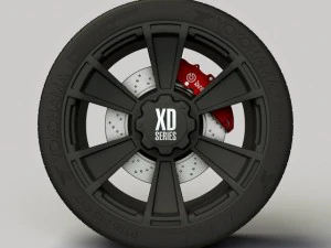wheel xd series xd796 rim and tyre 3D Model