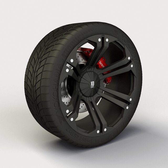 wheel xd series monster rim and tyre Modèle 3D .c4d .max .obj .3ds .fbx .stl .blend 