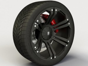 wheel xd series monster rim and tyre 3D 모델