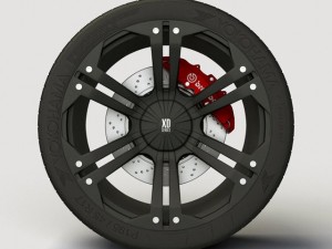 wheel xd series monster rim and tyre Modèle 3D