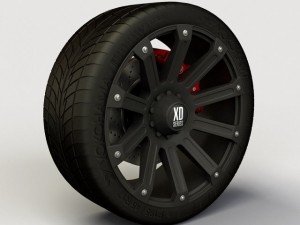 wheel xd series ambush rim and tyre 3D 모델