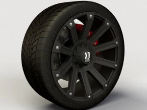 jante et pneu d'embuscade de la s&eacute;rie XD Modèle 3D