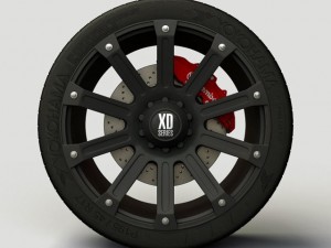 wheel xd series ambush rim and tyre 3D Model