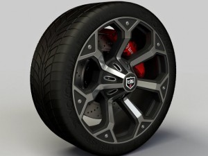 wheel tis17 rim and tyre 3D 모델