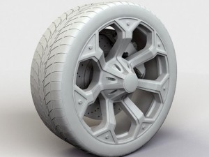 wheel tis17 rim and tyre 3D 模型