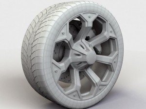 wheel tis17 rim and tyre 3D 模型