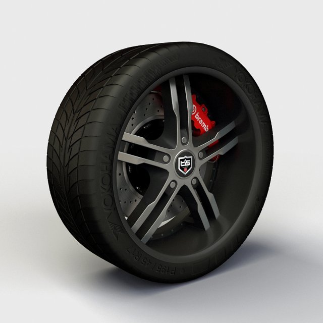wheel tis16 rim and tyre Model 3D .c4d .max .obj .3ds .fbx .stl .blend 