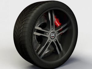 wheel tis16 rim and tyre 3D 모델
