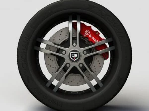 wheel tis16 rim and tyre 3D Model