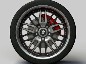 wheel sinn rim and tire 3D Модель