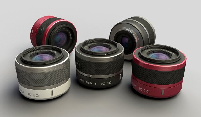 nikkor 1 1030mm lens 3D Модель .c4d .max .obj .3ds .fbx .stl .blend 