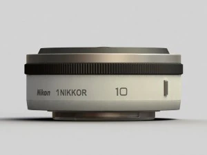 nikkor 1 10mm lens 3D Model