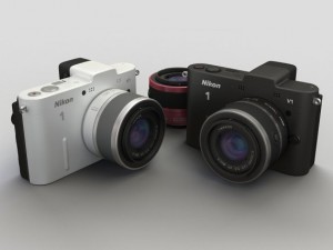nikon v1 with nikkor 10mm and 1030mm lens 3D Model