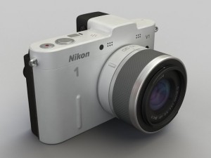nikon v1 with nikkor 10mm and 1030mm lens 3D Model
