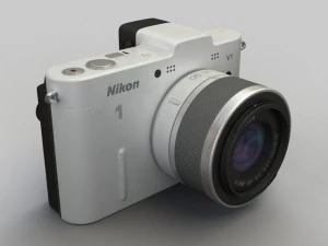 nikon v1 with nikkor 10mm and 1030mm lens 3D Model