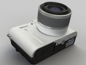nikon v1 with nikkor 10mm and 1030mm lens 3D Model