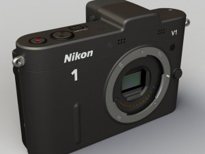 nikon v1 with nikkor 10mm and 1030mm lens 3D Model