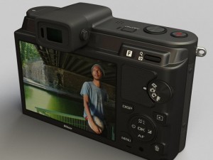 nikon v1 with nikkor 10mm and 1030mm lens 3D Model