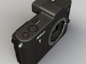 nikon v1 with nikkor 10mm and 1030mm lens 3D Model