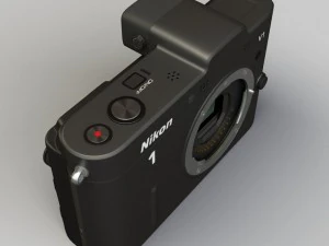 nikon v1 with nikkor 10mm and 1030mm lens 3D Model