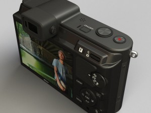 nikon v1 with nikkor 10mm and 1030mm lens 3D Model