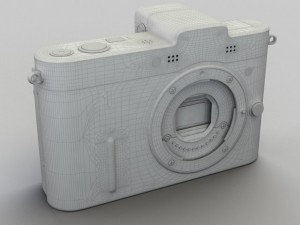 nikon v1 with nikkor 10mm and 1030mm lens 3D Model