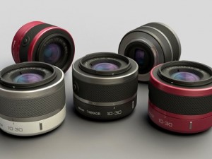 nikon v1 with nikkor 10mm and 1030mm lens 3D Model