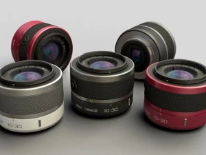 nikon v1 with nikkor 10mm and 1030mm lens 3D Model