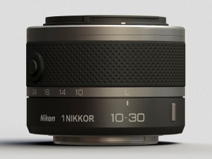 nikon v1 with nikkor 10mm and 1030mm lens 3D Model