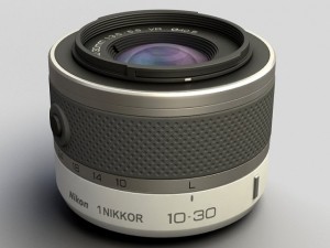 nikon v1 with nikkor 10mm and 1030mm lens 3D Model