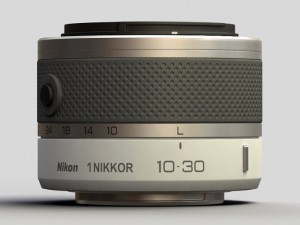 nikon v1 with nikkor 10mm and 1030mm lens 3D Model