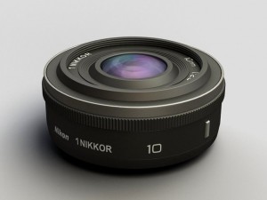 nikon v1 with nikkor 10mm and 1030mm lens 3D Model