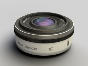 nikon v1 with nikkor 10mm and 1030mm lens 3D Model