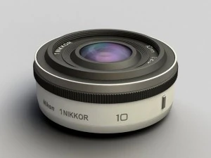 nikon v1 with nikkor 10mm and 1030mm lens 3D Model