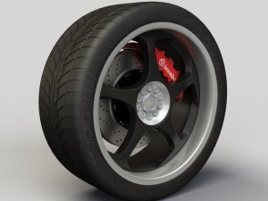 wheel akita racing ak9 Model 3D