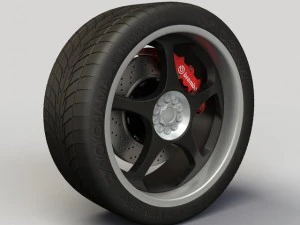 roda akita corrida ak9 Modelo 3D