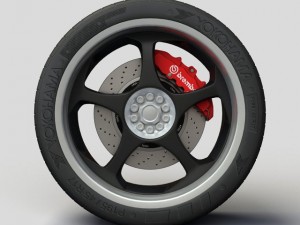 wheel akita racing ak9 3Dモデル