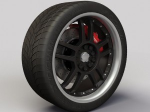 wheel akita racing ak15 rims and tyre Model 3D