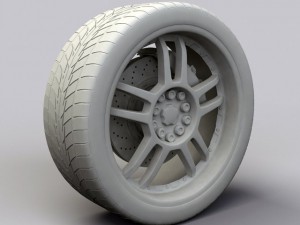 wheel akita racing ak15 rims and tyre 3D Model