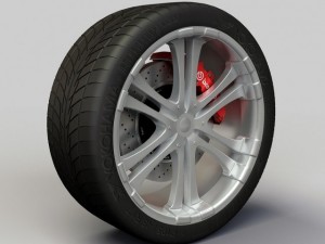 wheel alloy ion 114 rims and tyre Model 3D