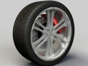 jante e pneu em liga leve ion 114 Modelo 3D