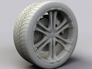 wheel alloy ion 114 rims and tyre 3D Model