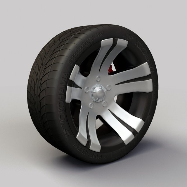 wheel alloy ion 138 rims  and tire 3D 모델 .c4d .max .obj .3ds .fbx .stl .blend 