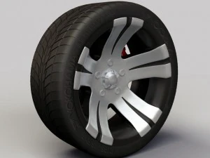 tekerlek alaşımı iyon 138 jantlar ve lastik 3D Model