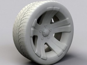 wheel alloy ion 138 rims  and tire 3D 모델