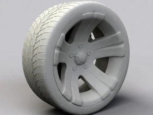 wheel alloy ion 138 rims  and tire 3D Model